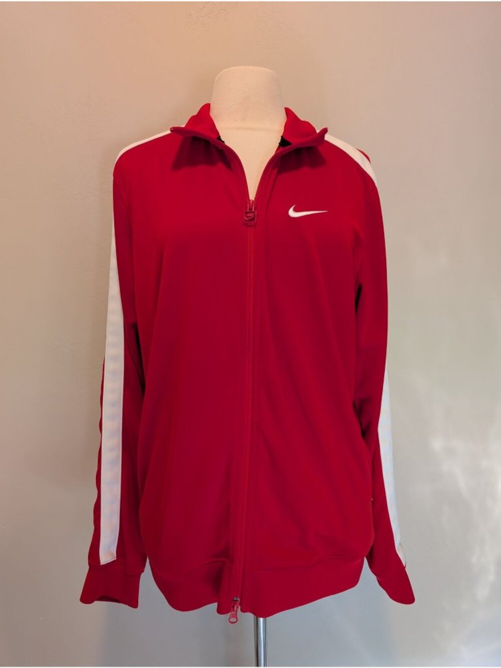 Nike Red Full-Zip Track Jacket Swoosh XL Activewear